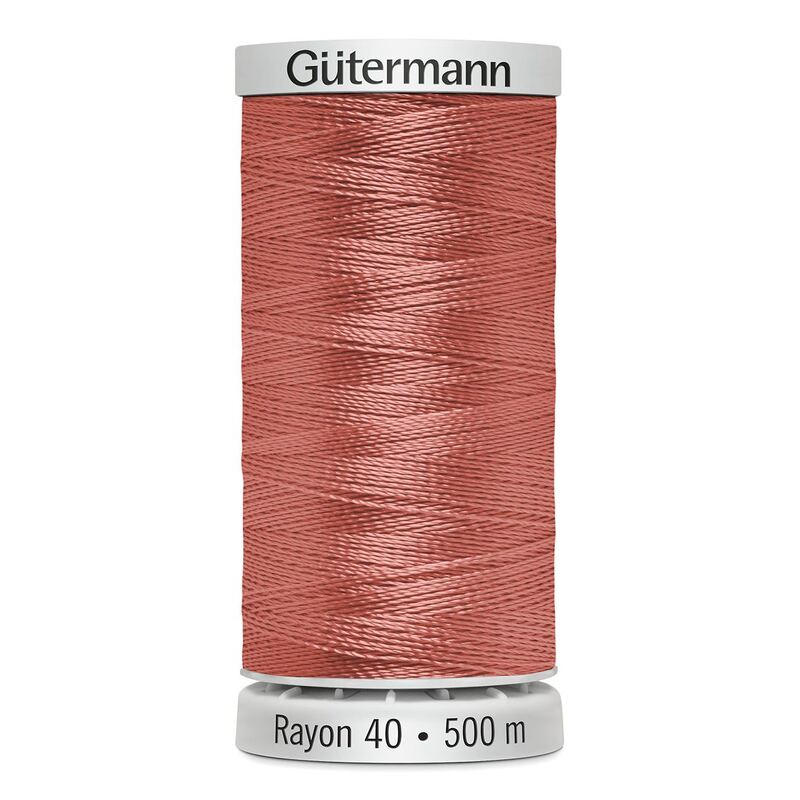 Gutermann Rayon 40 #1020 DEEP PEACH, 500m Machine Embroidery Thread