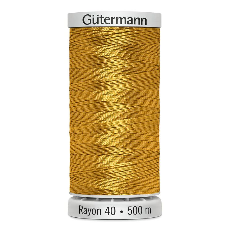 Gutermann Rayon 40 #1025 MINE GOLD, 500m Machine Embroidery Thread