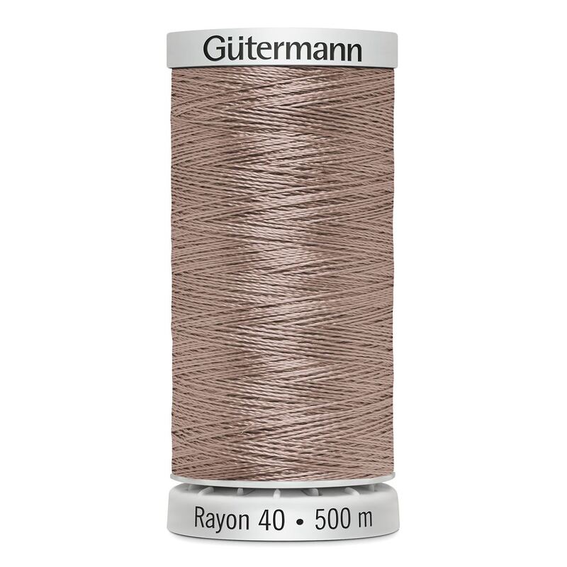 Gutermann Rayon 40 #1054 MEDIUM DARK ECRU, 500m Machine Embroidery Thread