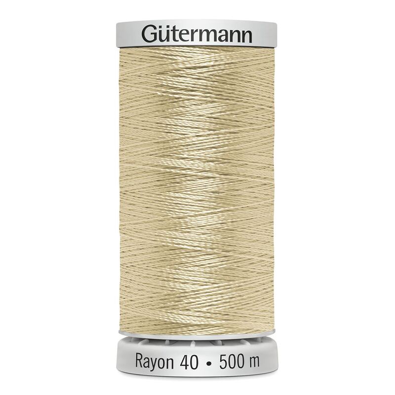 Gutermann Rayon 40 #1061 PALE YELLOW, 500m Machine Embroidery Thread