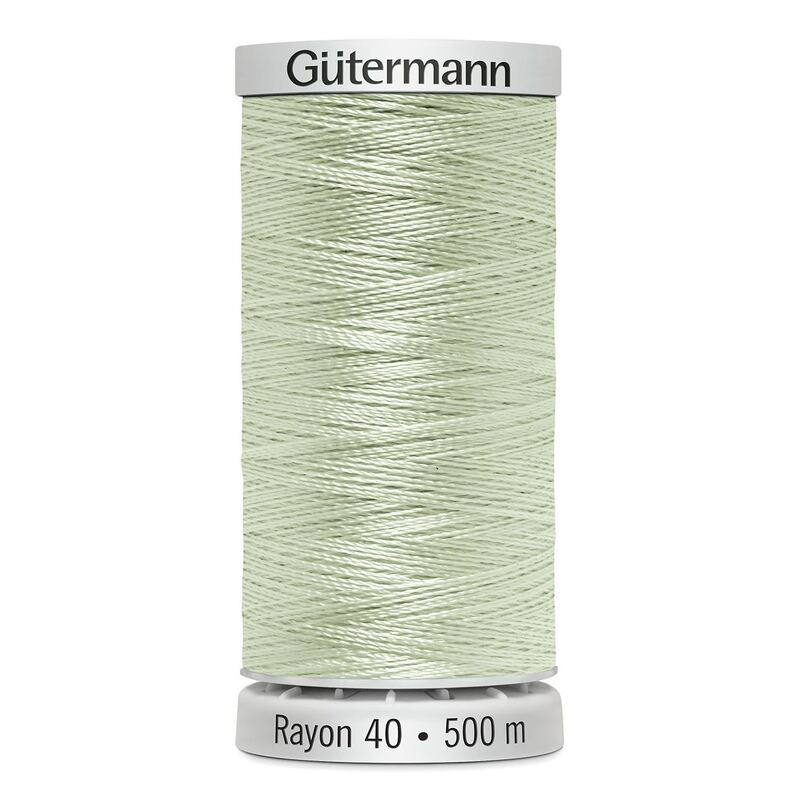 Gutermann Rayon 40 #1063 PALE YELLOW-GREEN, 500m Machine Embroidery Thread