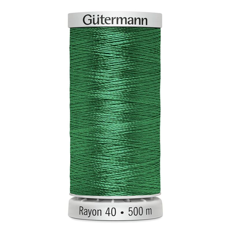 Gutermann Rayon 40 #1101 TRUE GREEN, 500m Machine Embroidery Thread