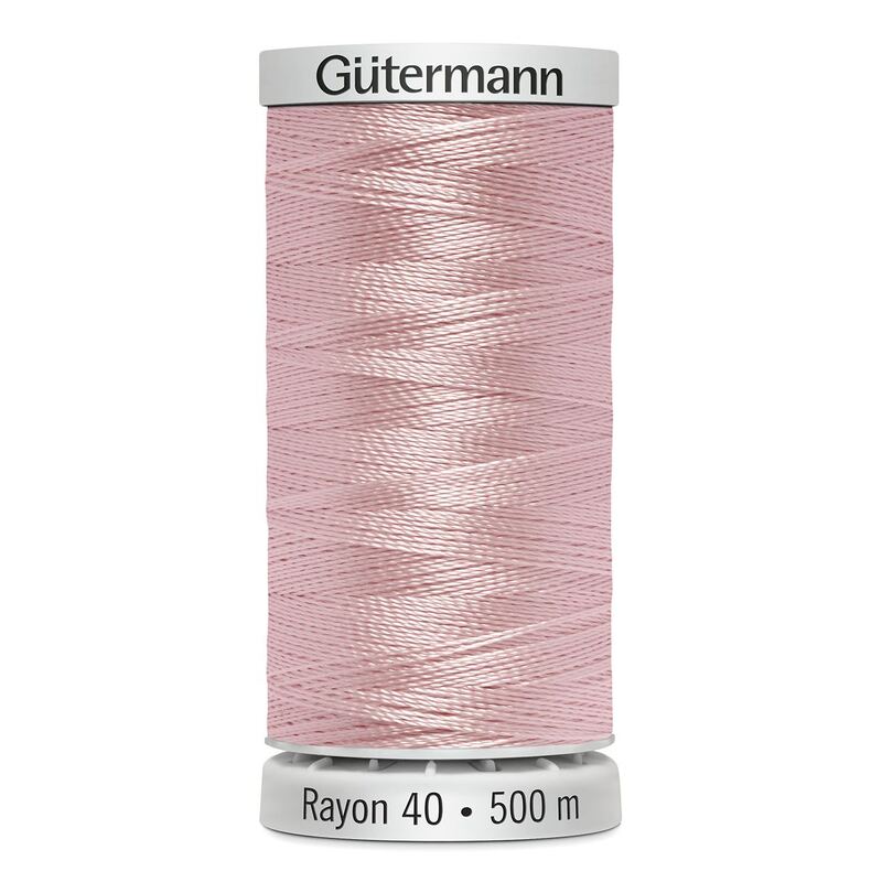 Gutermann Rayon 40 #1120 PALE PINK, 500m Machine Embroidery Thread