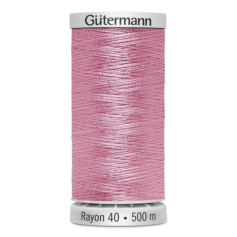 Gutermann Rayon 40 #1121 PINK, 500m Machine Embroidery Thread