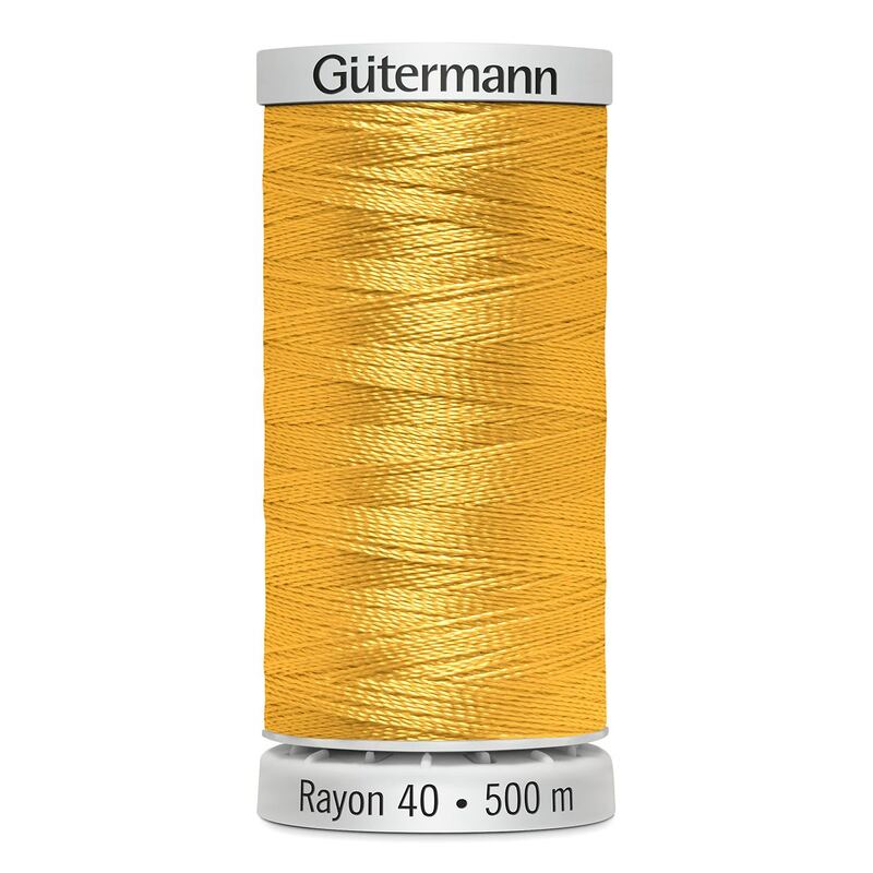 Gutermann Rayon 40 #1124 SUN YELLOW, 500m Machine Embroidery Thread