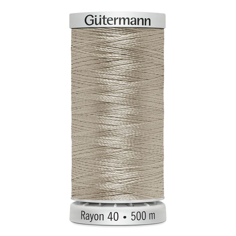 Gutermann Rayon 40 #1127 MEDIUM ECRU, 500m Machine Embroidery Thread