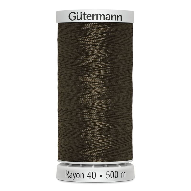 Gutermann Rayon 40 #1130 DARK BROWN 500m Machine Embroidery Thread