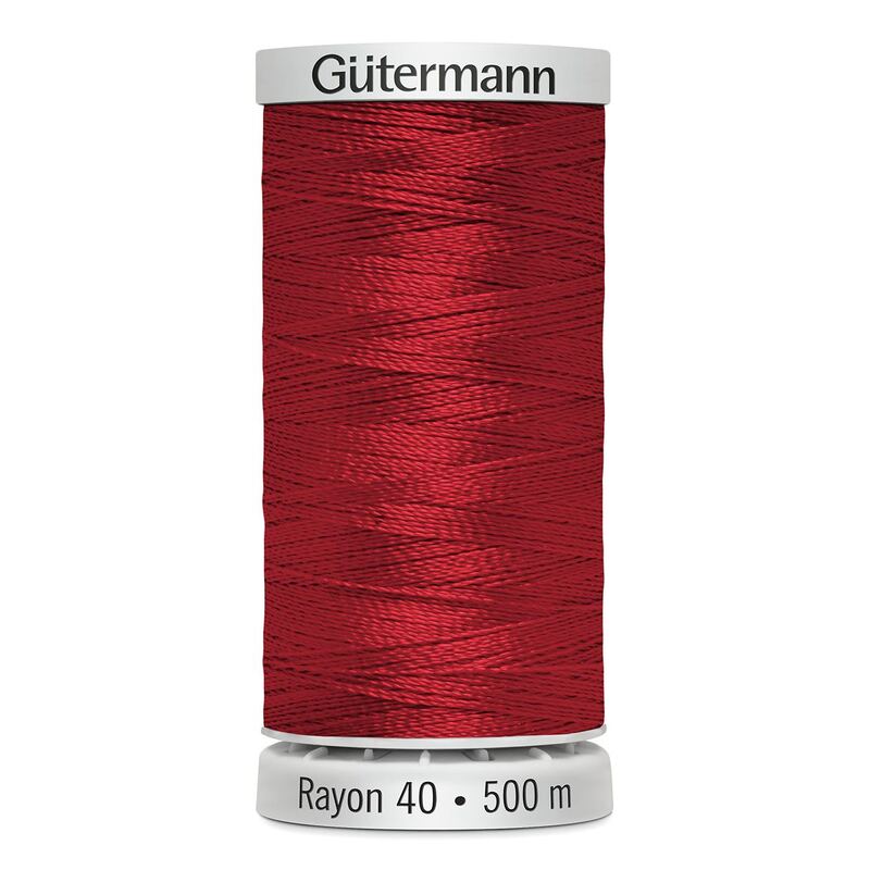 Gutermann Rayon 40 #1147 CHRISTMAS RED, 500m Machine Embroidery Thread