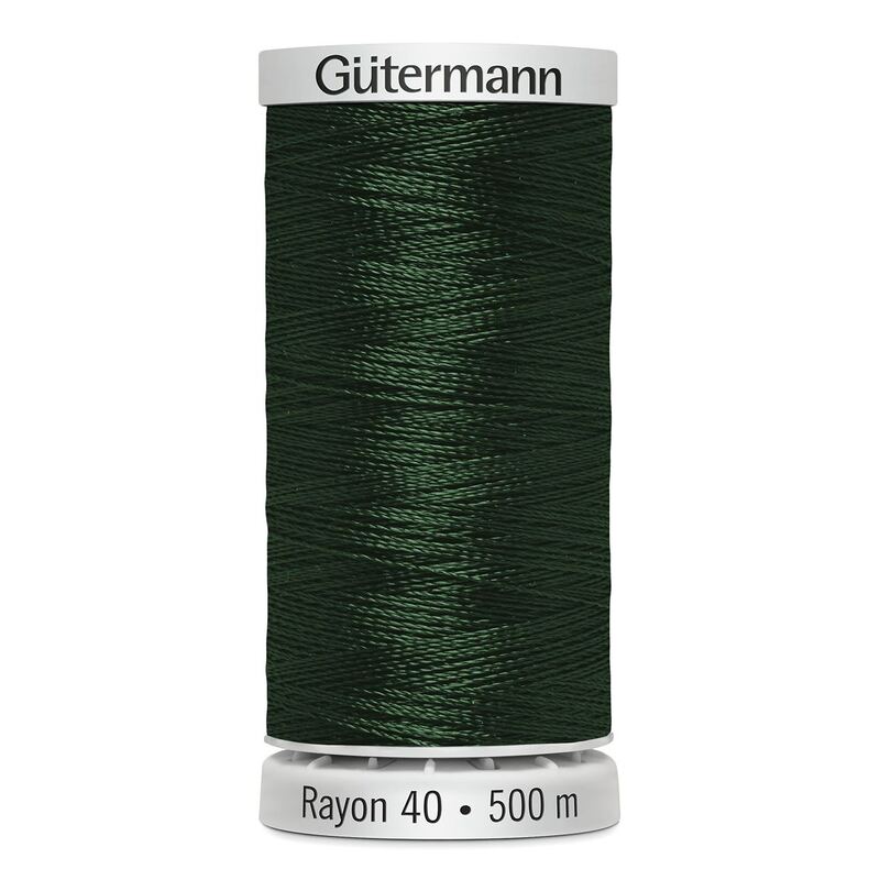 Gutermann Rayon 40 #1174 DARK PINE GREEN, 500m Machine Embroidery Thread