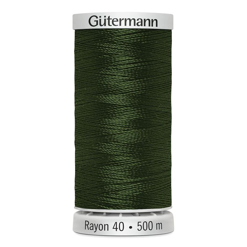 Gutermann Rayon 40 #1175 DARK AVACADO GREEN, 500m Machine Embroidery Thread