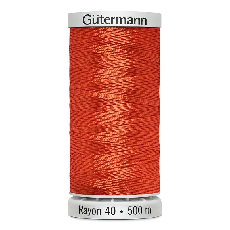 Gutermann Rayon 40 #1184 ORANGE RED, 500m Machine Embroidery Thread