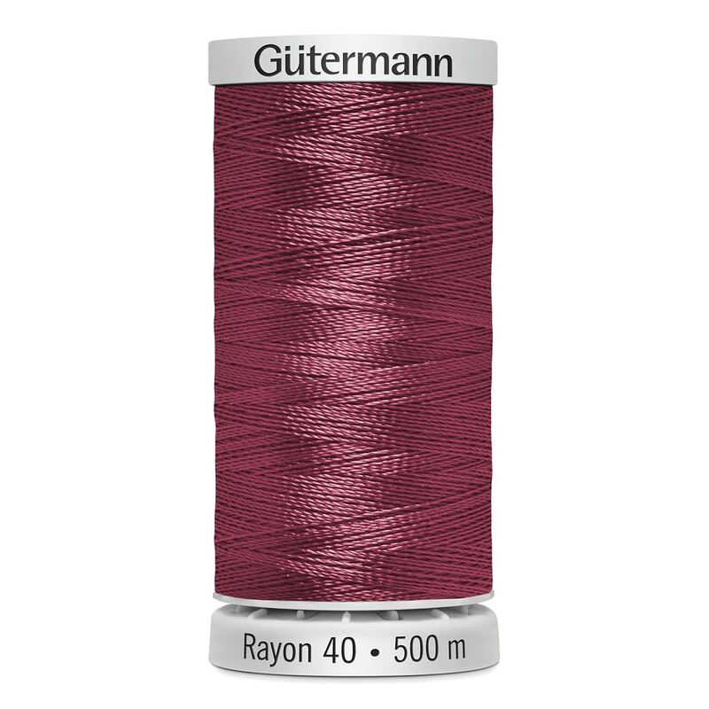 Gutermann Rayon 40 #1190 MEDIUM BURGUNDY, 500m Machine Embroidery Thread