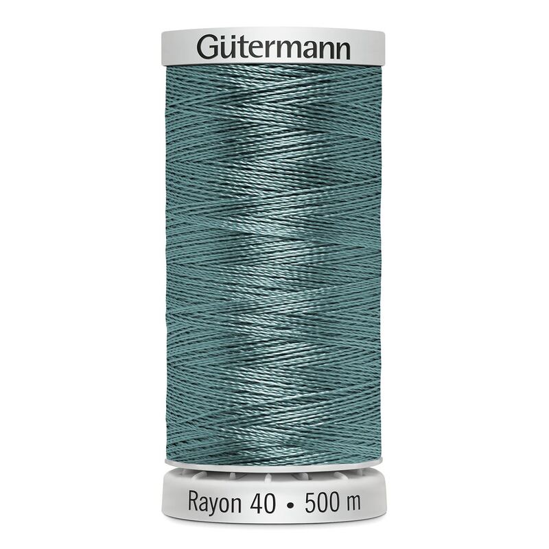 Gutermann Rayon 40 #1205 MEDIUM JADE, 500m Machine Embroidery Thread