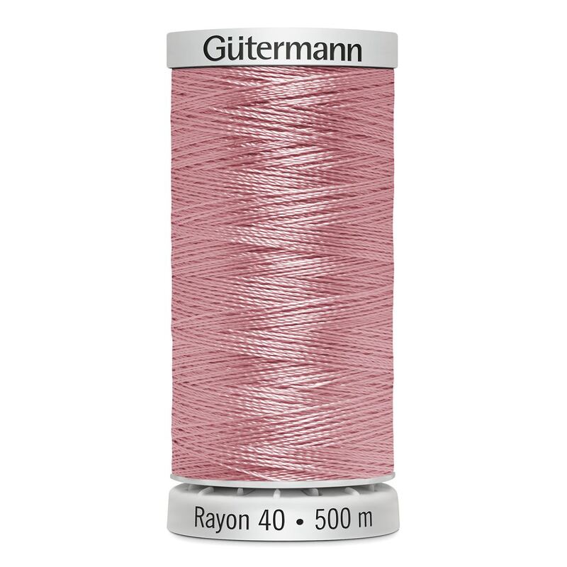 Gutermann Rayon 40 #1225 PASTEL PINK, 500m Machine Embroidery Thread