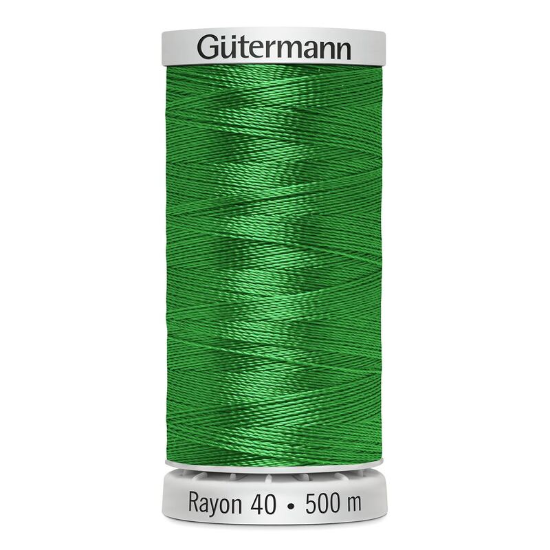 Gutermann Rayon 40 #1278 BRIGHT GREEN, 500m Machine Embroidery Thread