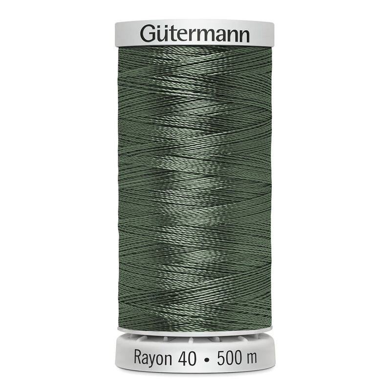 Gutermann Rayon 40 #1287 FRENCH GREEN, 500m Machine Embroidery Thread