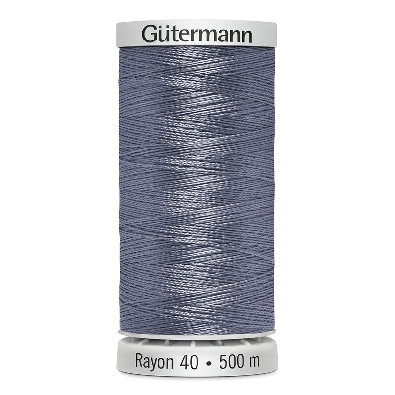 Gutermann Rayon 40 #1295 STERLING, 500m Machine Embroidery Thread