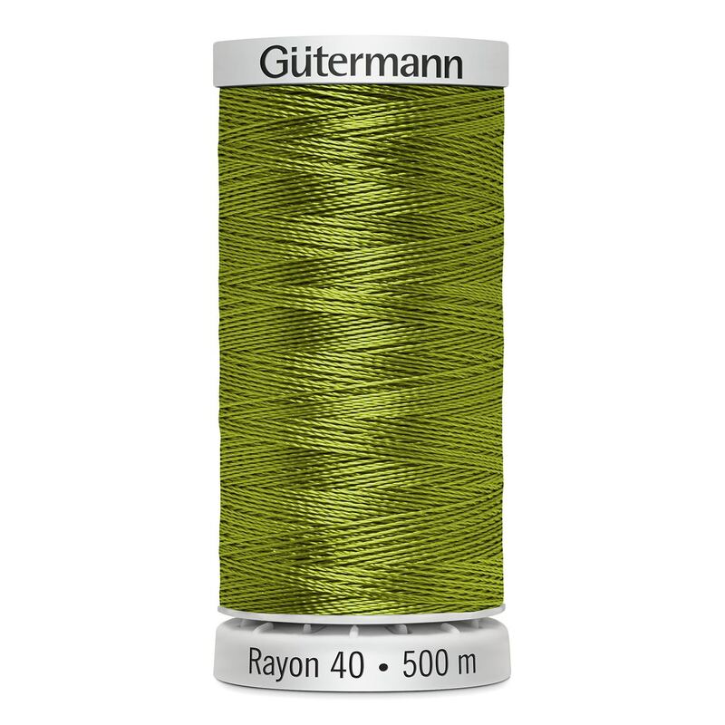 Gutermann Rayon 40 #1332 DEEP CHARTREUSE 500m Machine Embroidery Thread