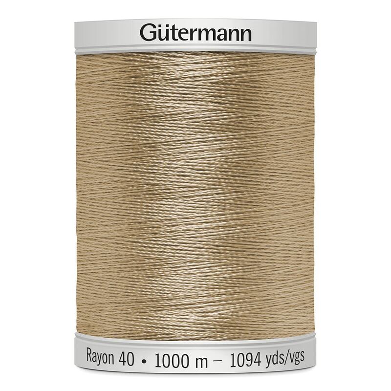 Gutermann Rayon 40 #1055 TAWNY TAN (HONEY), 1000m Machine Embroidery Thread