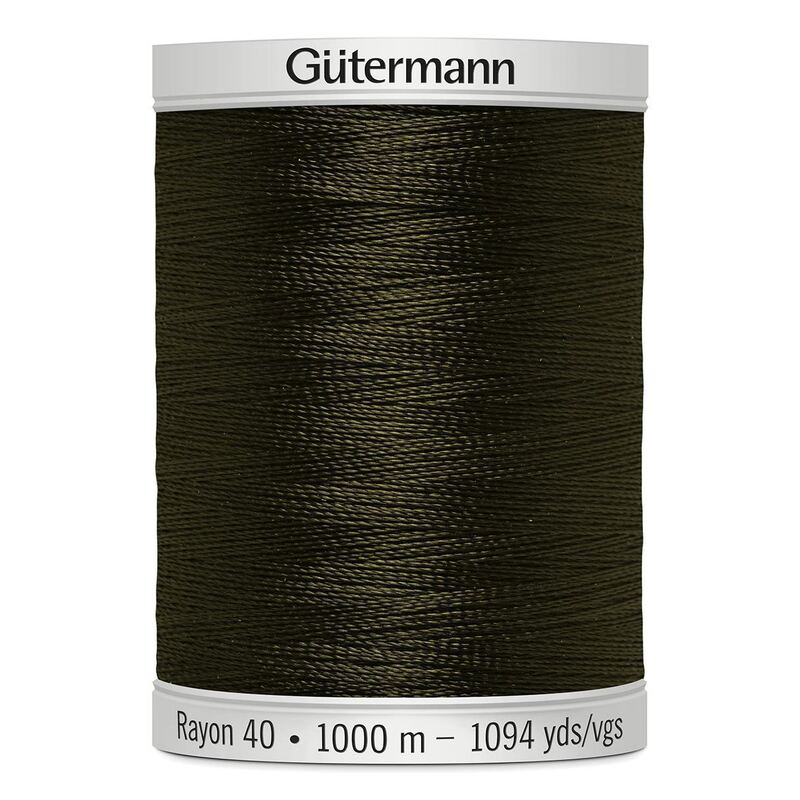 Gutermann Rayon 40 #1210 DARK ARMY GREEN, 1000m Machine Embroidery Thread