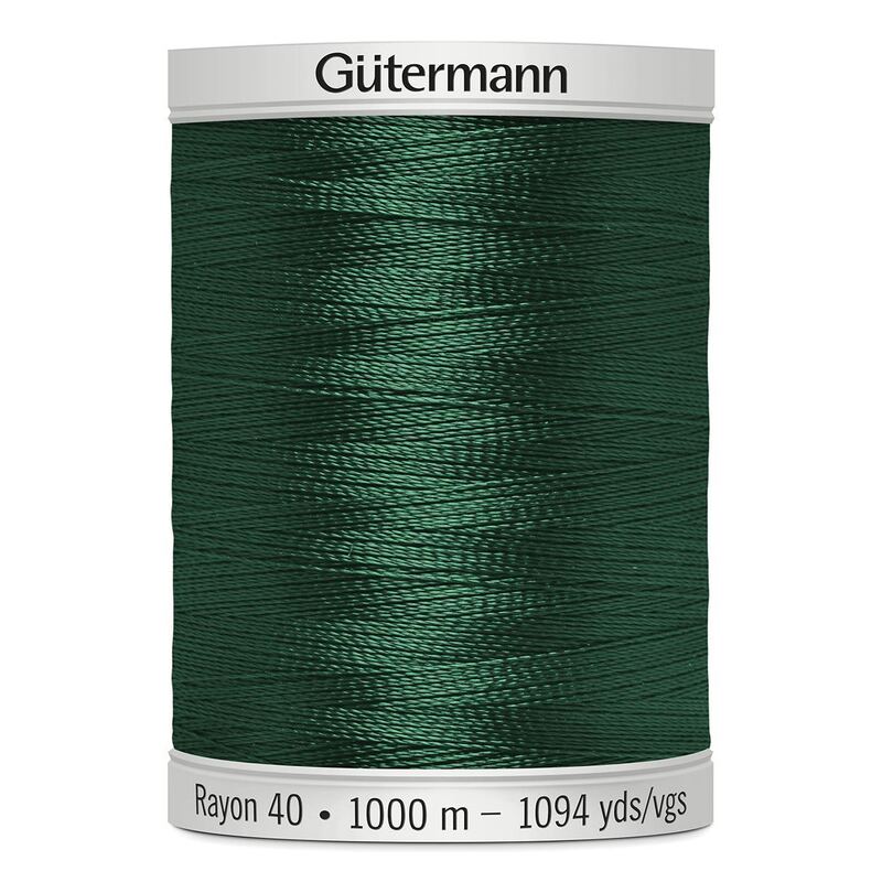 Gutermann Rayon 40 #1232 CLASSIC GREEN, 1000m Machine Embroidery Thread