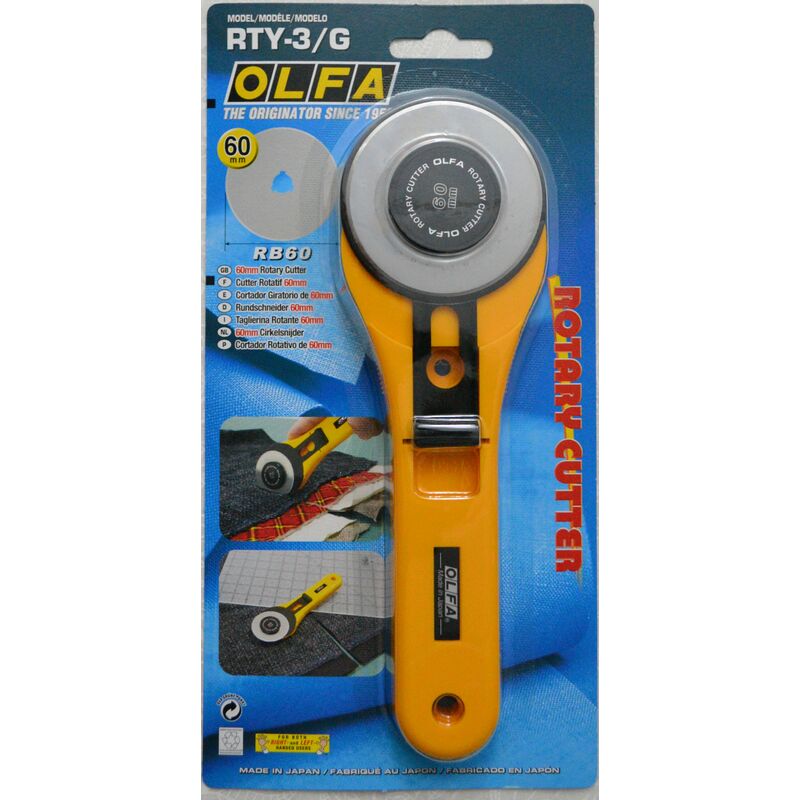 60mm RTY-3/G Straight Handle Rotary Cutter