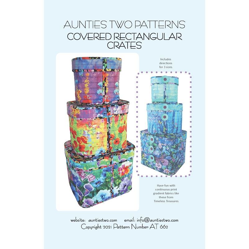 Covered Rectangular Crates by Aunties Two (Pattern & Instructions)