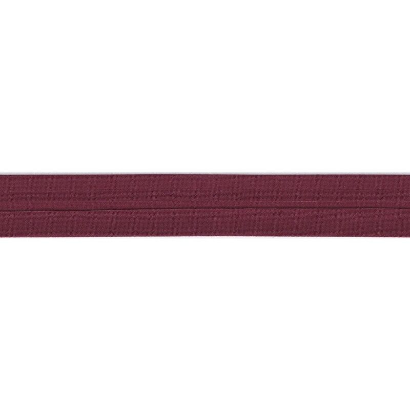 CLARET 25mm Polycotton Standard (Single Fold) Bias Binding, Sold by the Metre