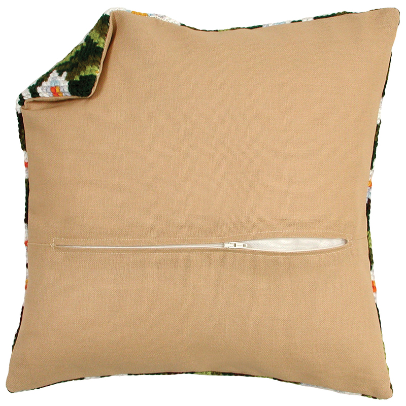 Vervaco Small Cushion Back With Zipper, BEIGE, PN-0021057, 12"x12"