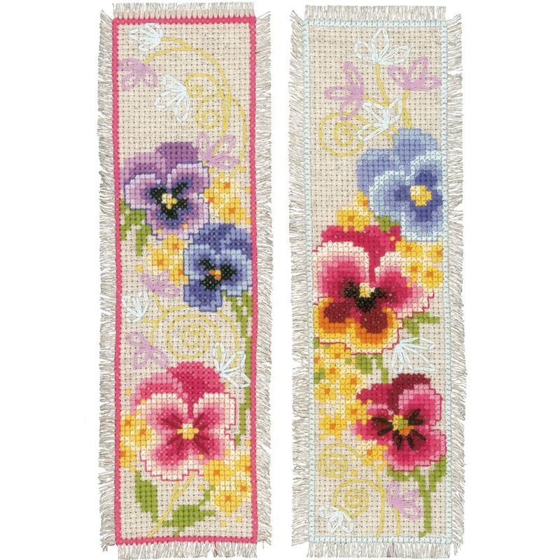 Vervaco VIOLETS Bookmarks Counted Cross Stitch Kit PN-0169653