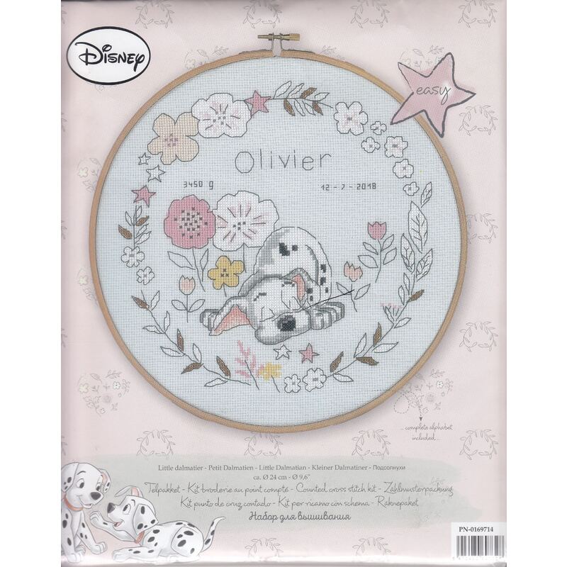 Vervaco DISNEY LITTLE DALMATIAN Birth Record Counted Cross Stitch Kit PN-0169714