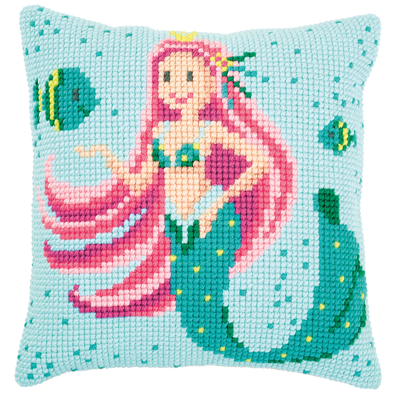 Vervaco MERMAID Cross Stitch Cushion Front Kit PN-0171614