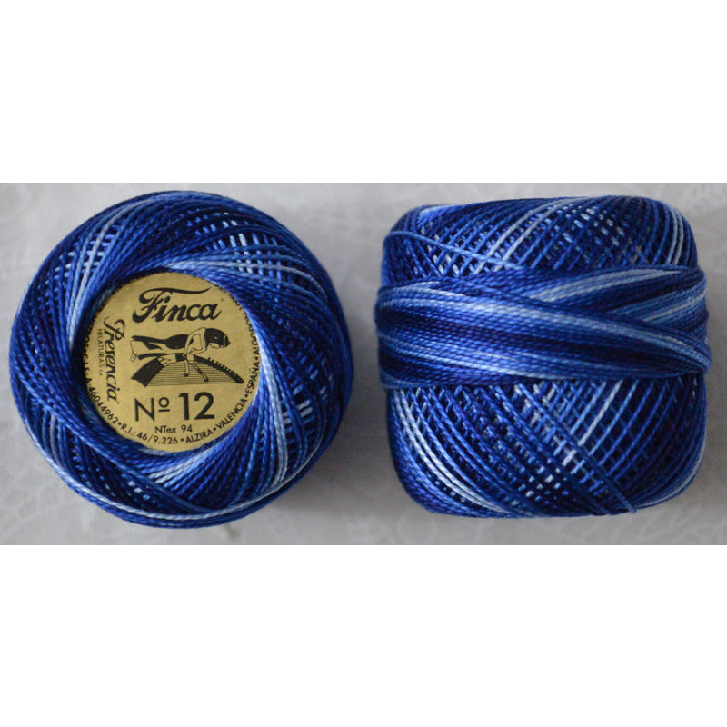 Presencia Finca Perle 12 Egyptian Cotton, 5 Gram, 9725 Shaded Dark Royal Blue