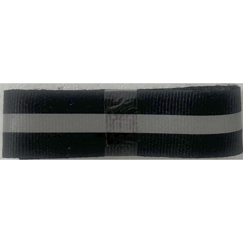 25mm Black-Silver Reflective Tape, 1 Metre Pre-cut