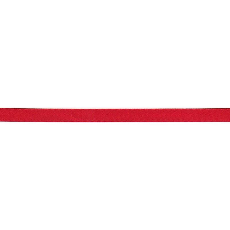 RED Polyester Double Sided Satin Ribbon 6mm (1/4"), Sold by the Metre