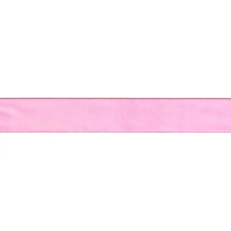 GERANIUM PINK Polyester Double Sided Satin Ribbon 9mm (3/8"), Sold by the Metre