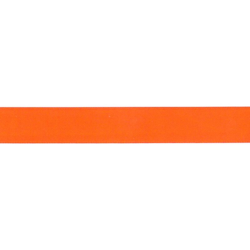 ORANGE 25mm Double Sided Satin Ribbon, Sold by the Metre