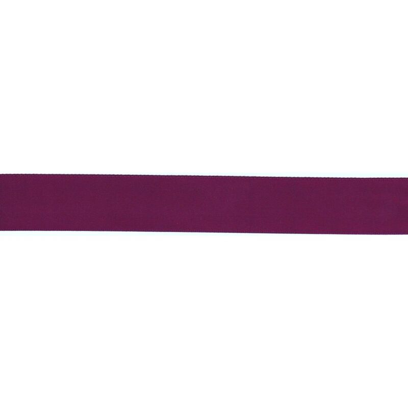 WINE Polyester Double Sided Satin Ribbon 25mm (1"), Sold by the Metre