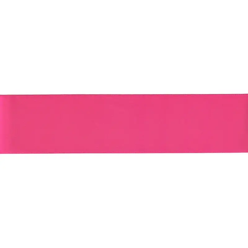 HOT PINK Polyester Double Sided Satin Ribbon 50mm (2"), Sold by the Metre