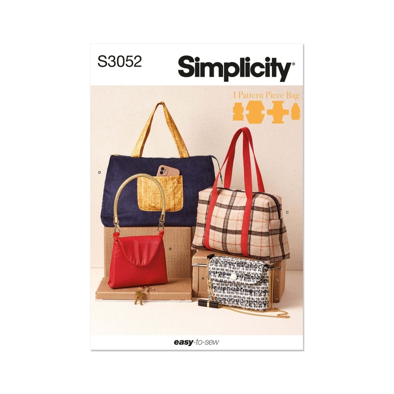 Simplicity Sewing Pattern S3052 Bags