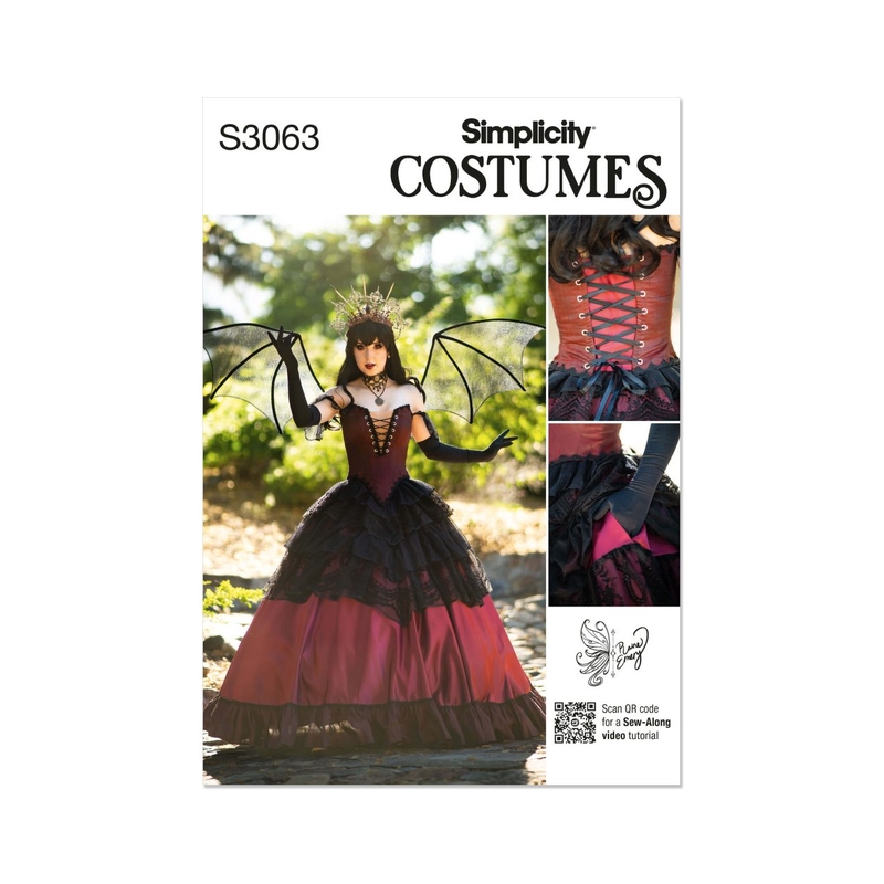 Simplicity Sewing Pattern S3063 Misses’ Corset & Skirt Costume by Raine Emery Sizes 14-22