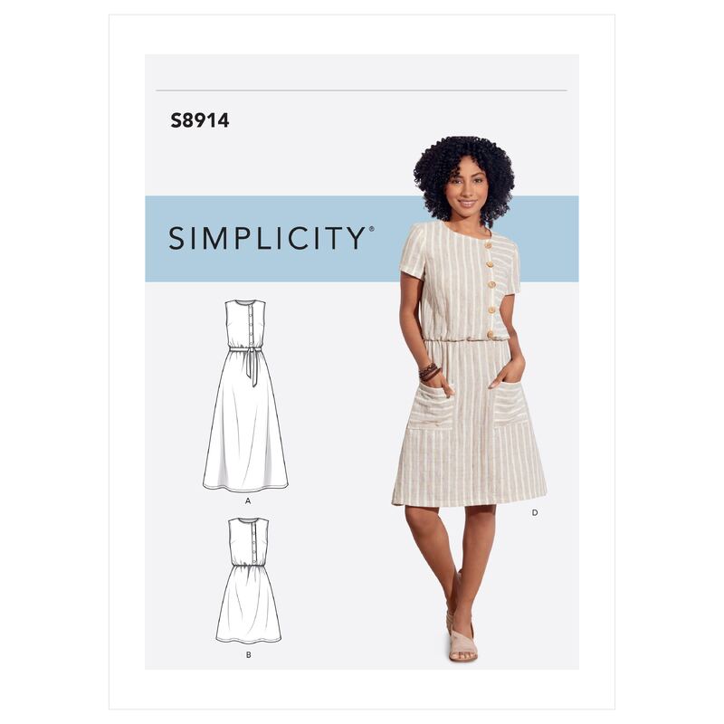 Simplicity Sewing Pattern S8914 Misses' Dress D5 Sizes 4-12