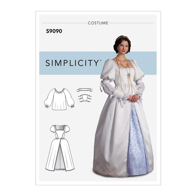 Simplicity Sewing Pattern S9090 Misses' Historical Costume R5 Sizes 14-22