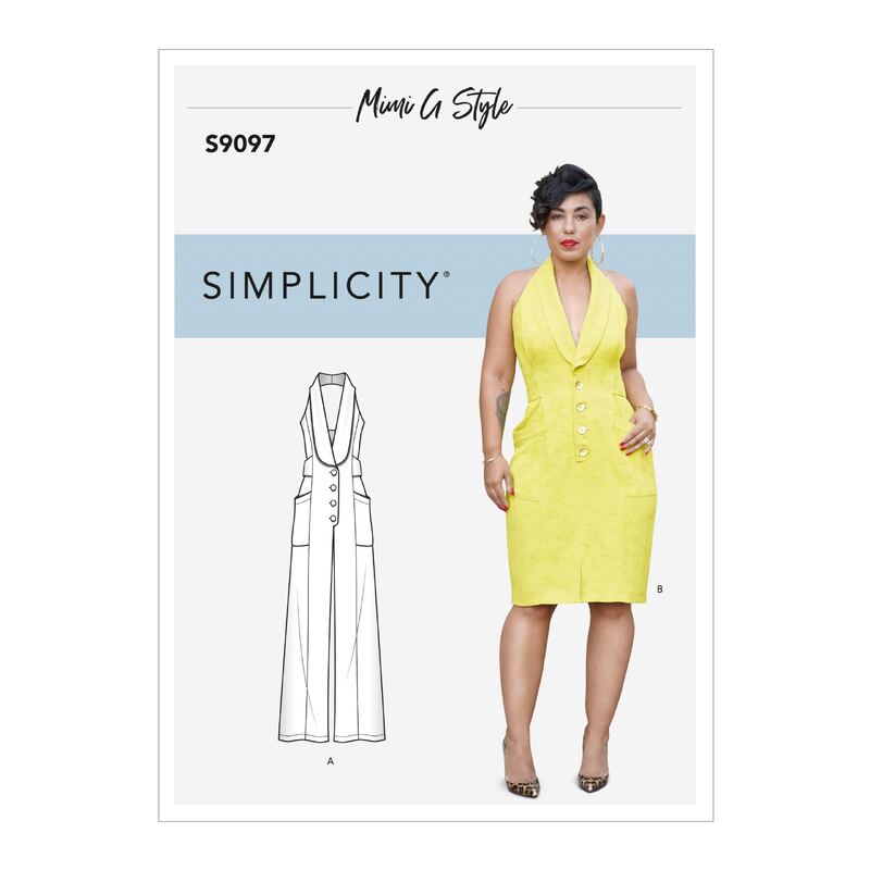 Simplicity Sewing Pattern S9097 Misses' Dress & Jumpsuit H5 Sizes 6-14