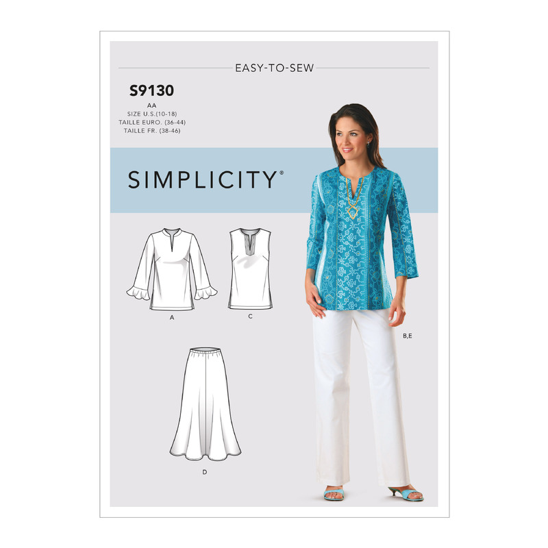 Simplicity Sewing Pattern S9130 Misses' & Women's Tops & Bottoms Simplicity Sewing Pattern 9130