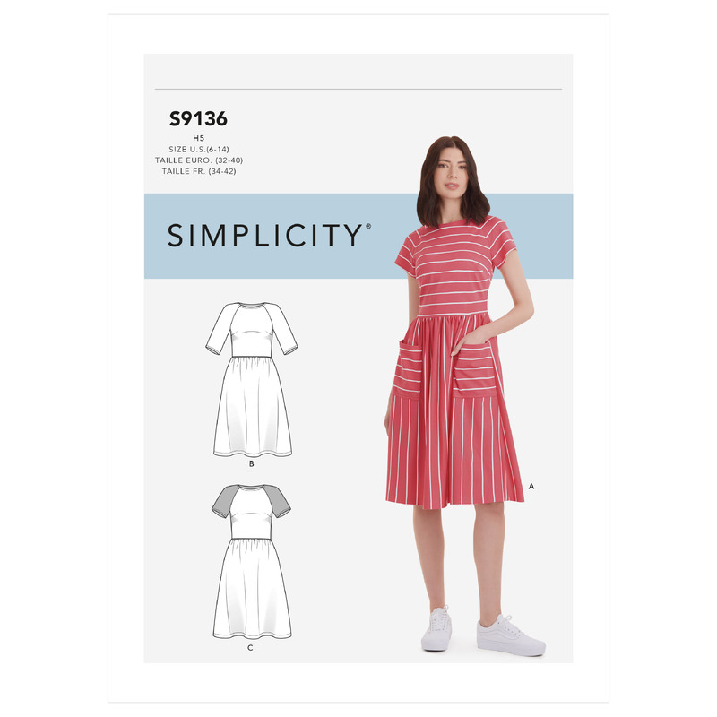 Simplicity Sewing Pattern S9136 Misses' Dress Simplicity Sewing Pattern 9136