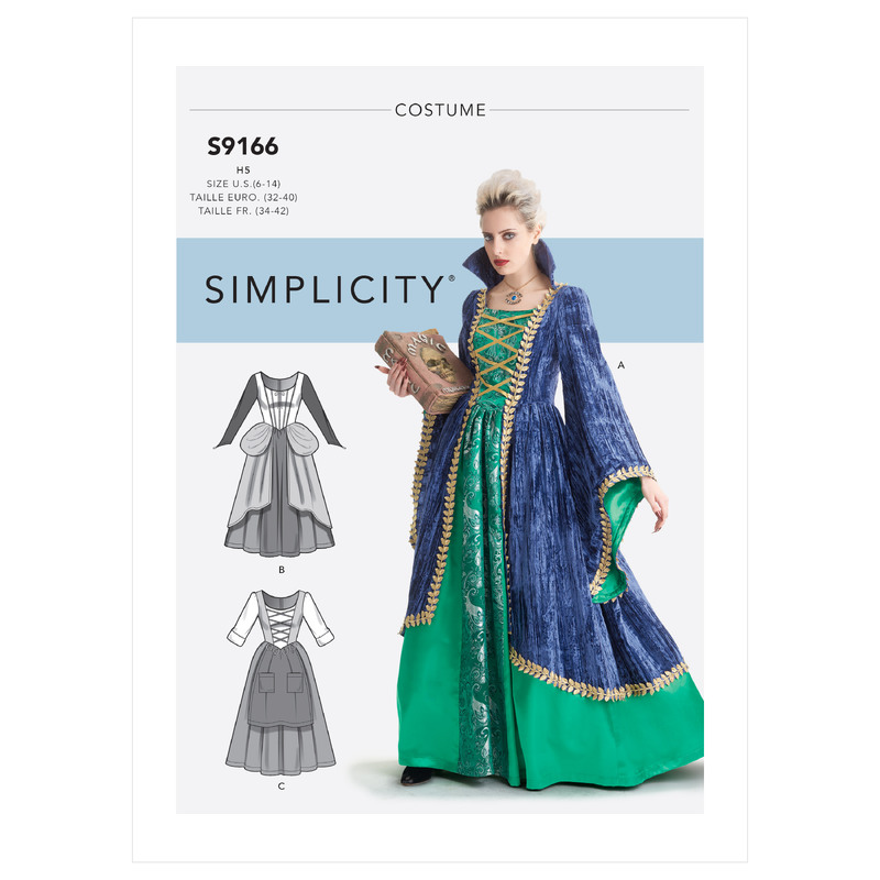 Simplicity Sewing Pattern S9166 Misses' Costumes Simplicity Sewing Pattern 9166