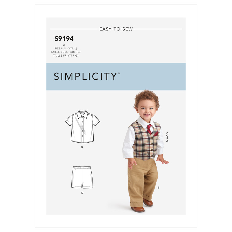 S9194 INFANTS' SPORTSWEAR Simplicity Sewing Pattern 9194