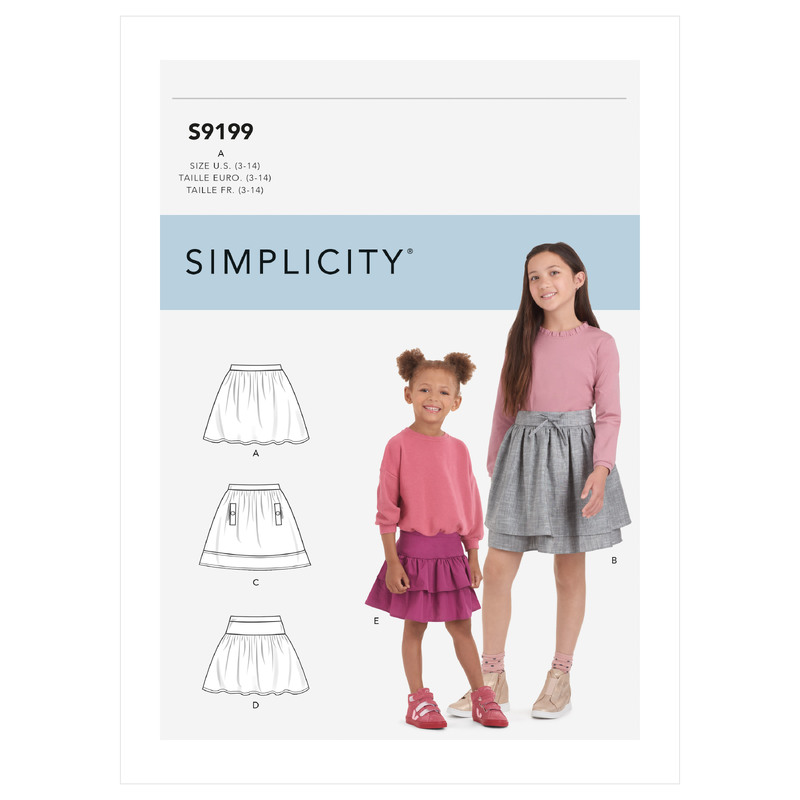 S9199 CHILD & GIRL SKIRT Simplicity Sewing Pattern 9199