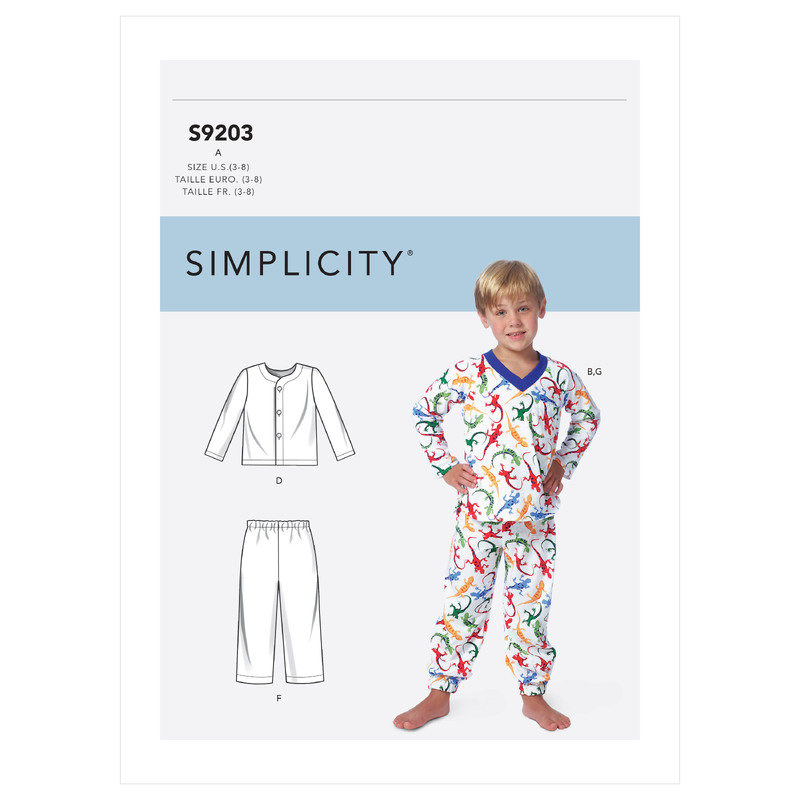 Simplicity Sewing Pattern S9203 Children's/Boys' Tops, Shorts and Pants Simplicity Sewing Pattern 9203